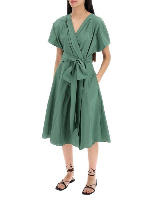 Weekend by Maxmara Green Giambo Midi Wrap Dress With