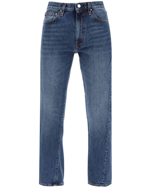Totême  Blue Twisted Seam Straight Jeans