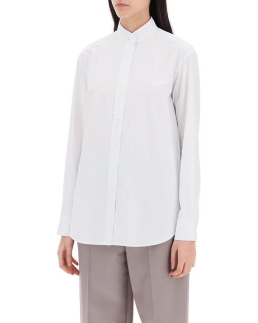 Camicia Con Colletto Alla Coreana di Fendi in White