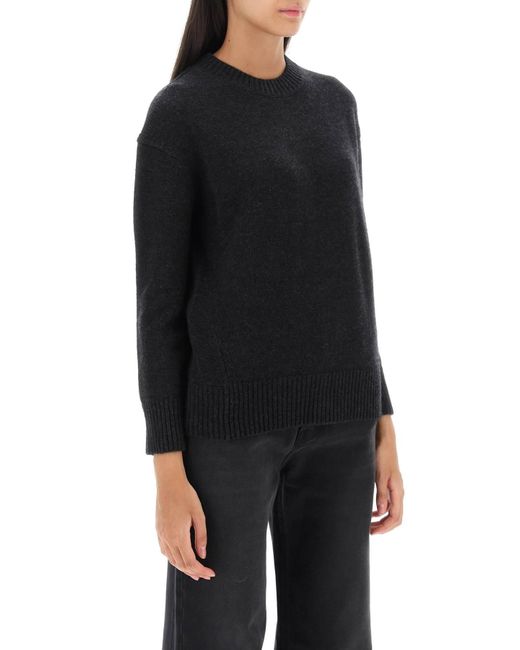 Max Mara Black 'irlanda' Crew-neck Sweater In Wool And Cashmere