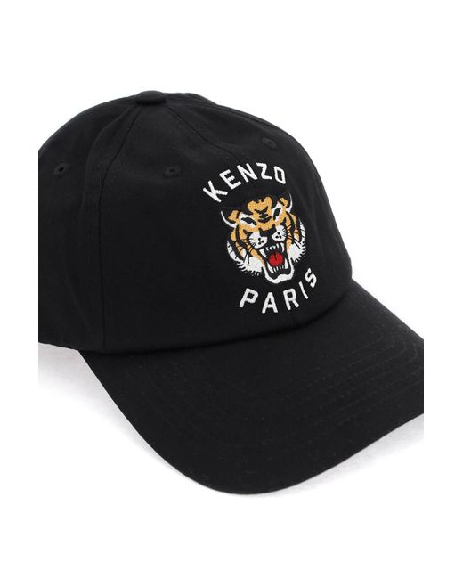 KENZO Black Lucky Tiger Baseball Cap for men