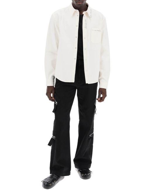 Marni White Cotton Drill Overshirt