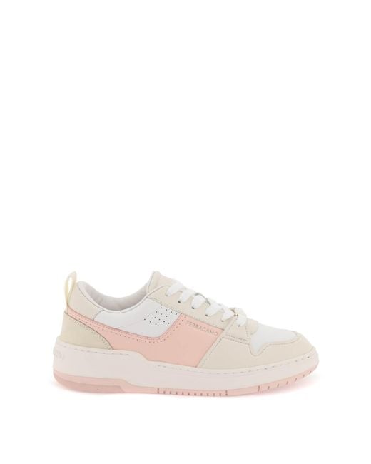 Ferragamo Pink Multicolored Smooth Leather Sneakers
