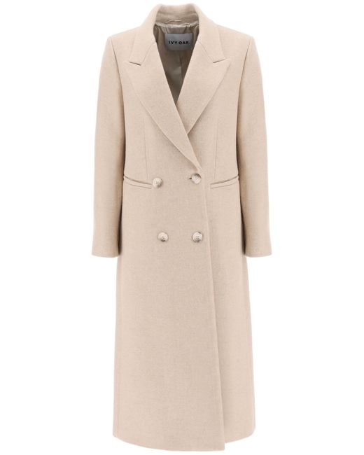 IVY & OAK Natural Cayenne Double-breasted Wool Coat