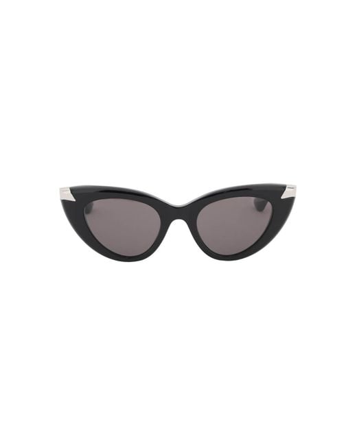 Alexander McQueen Black Punk Rivet Cat-Eye Sunglasses For