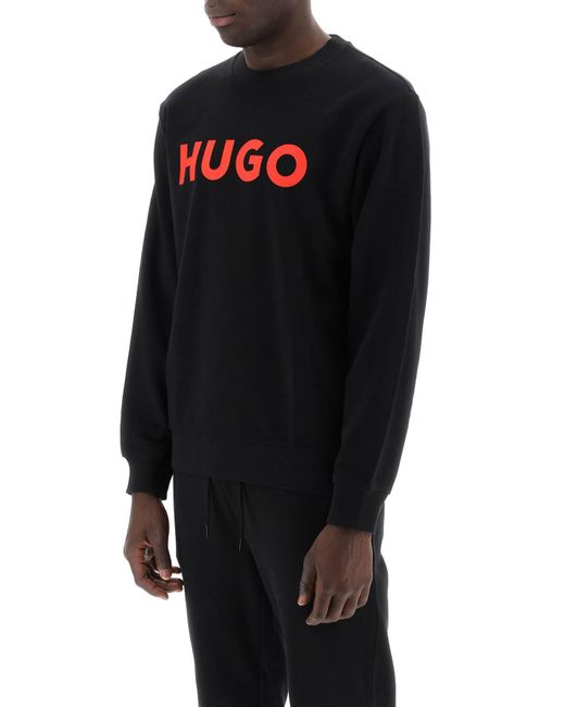 HUGO Black Dem Logo Sweatshirt for men
