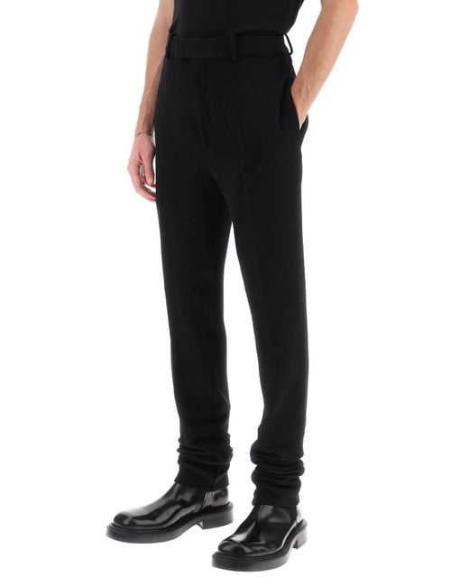 Ferragamo Black Twill Tailoring Pants for men