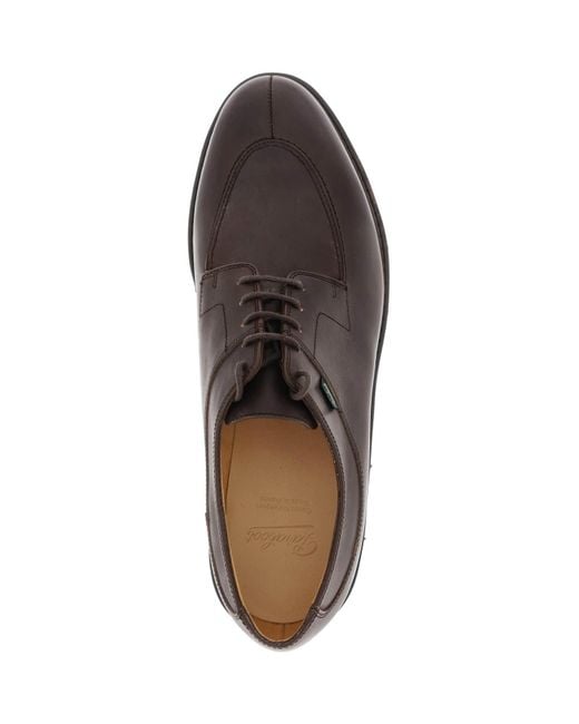 Paraboot Brown Smooth Leather Derby Avignon In for men