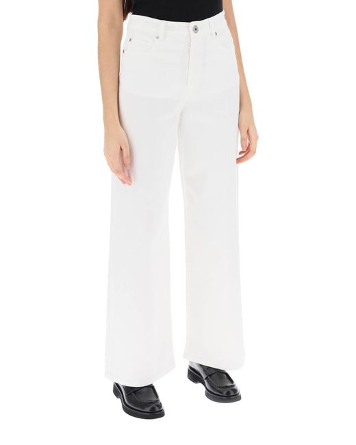 Weekend by Maxmara White Cropped Cotton Pants For