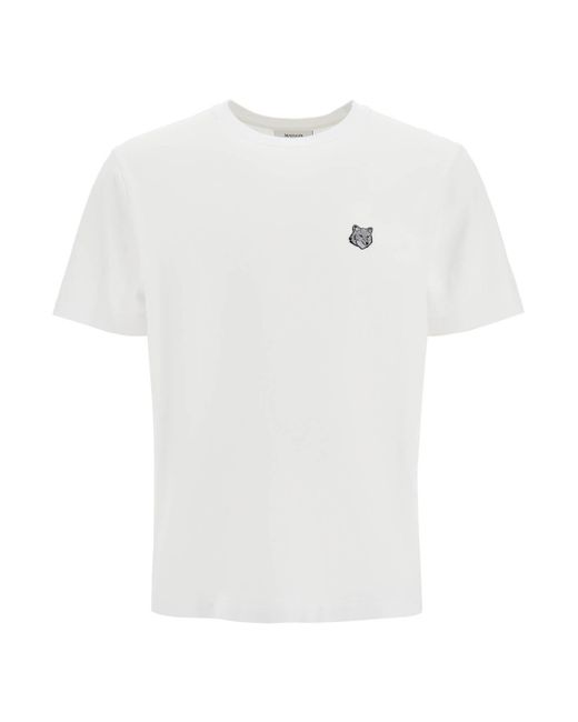 Maison Kitsuné White "Bold Fox Head Patch T-Shirt" for men