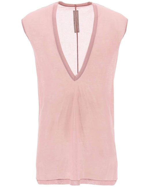 Rick Owens Pink "Organic Cotton Dylan Top For for men