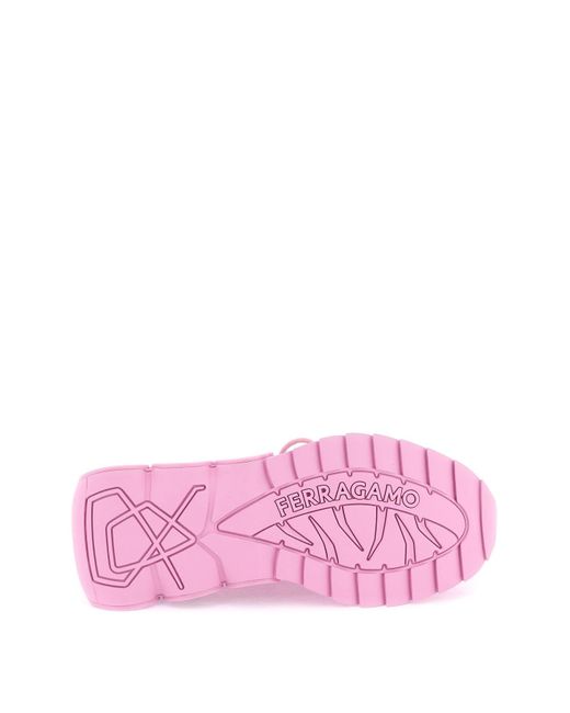 Ferragamo Pink Running Sneakers