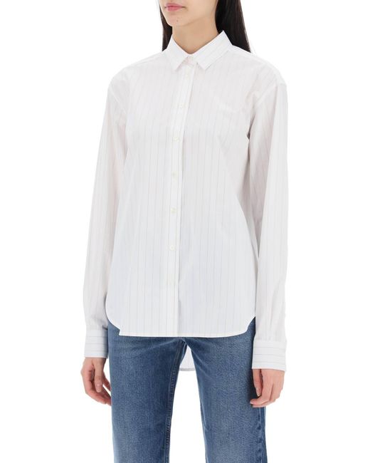 Camicia da distinta a strisce di Totême  in White