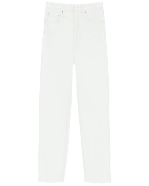 Totême  White Toteme Classic Cut Jeans In Organic Cotton