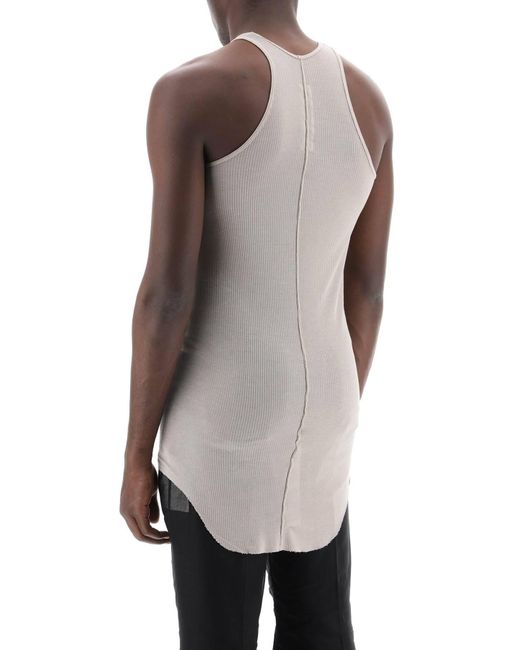 Rick Owens White "ribbed Jersey Tank Top With for men