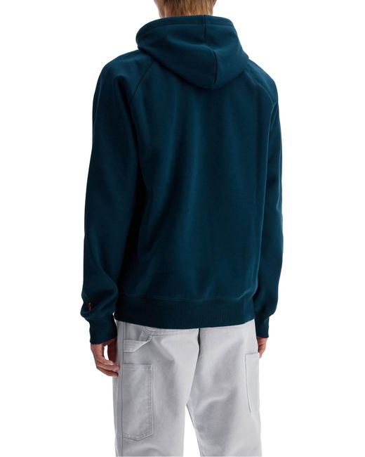 Carhartt Blue Chase Hooded Raglan Sweat for men