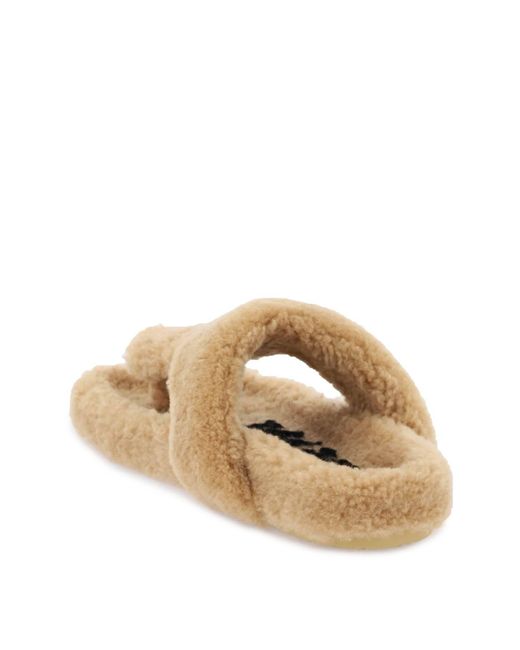 Loewe Natural Comfortable Shearling Sandal