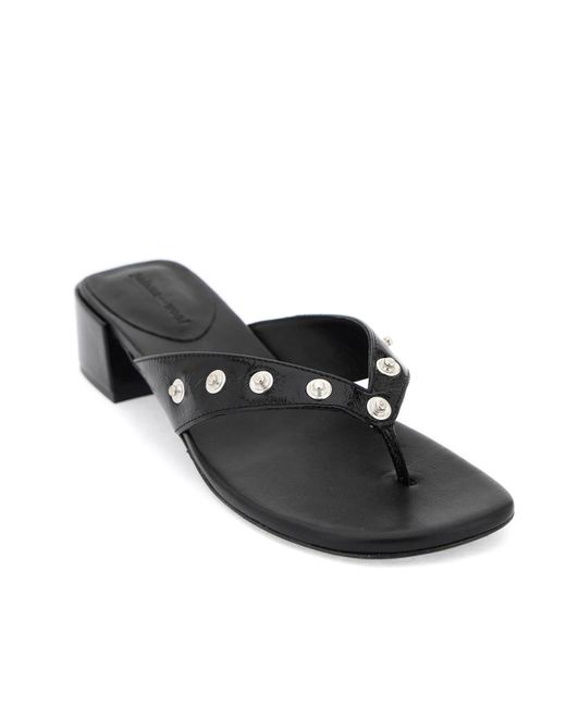 Paloma Wool Black Studded Flip-flop Sandals
