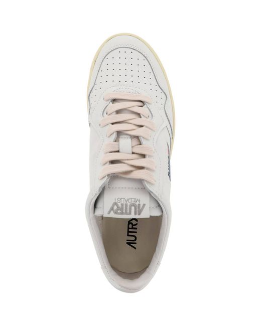 Autry White Leather Medalist Low Sneakers