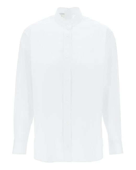 Fendi White "korean-style Collared Shirt