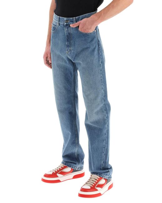 Ferragamo Blue Straight Jeans for men