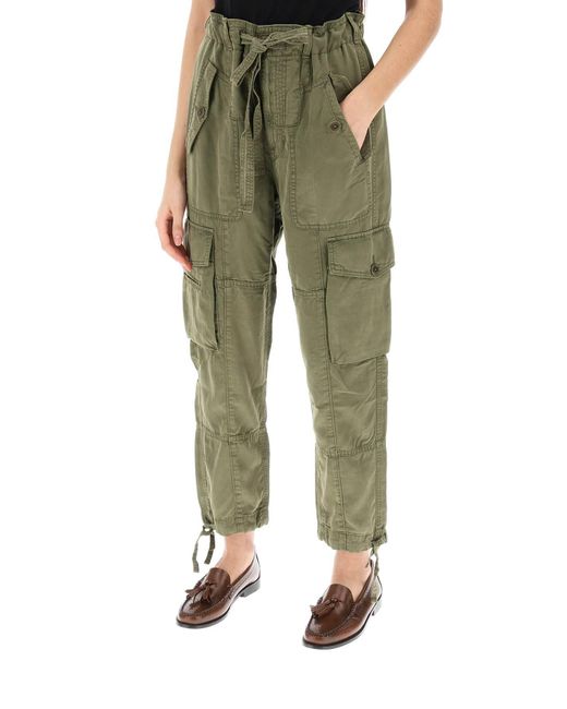 Polo Ralph Lauren Green Lyocell Drawstring Cargo Pants