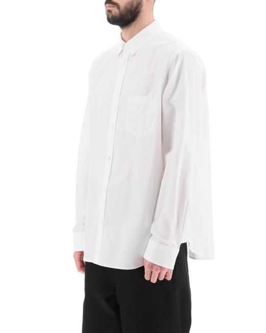 Sacai White Thomas Mason Cotton Poplin Shirt for men