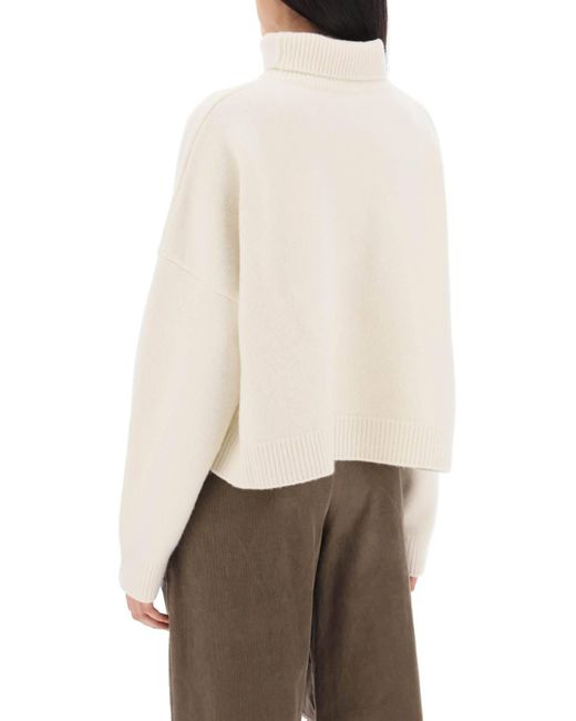 The Row White Elio Turtleneck Sweater