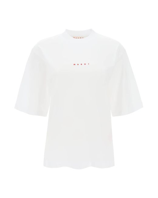 Marni White Organic Cotton T Shirt