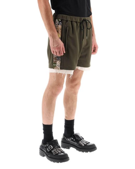 Children of the discordance Green Jersey Shorts With Bandana Bands for men