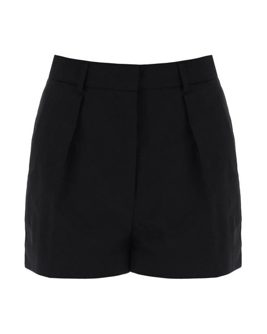 Sportmax Black Cotton Gabardine Shorts For