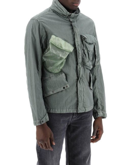 C P Company Gray Goggle Jacket In 50 Threads for men