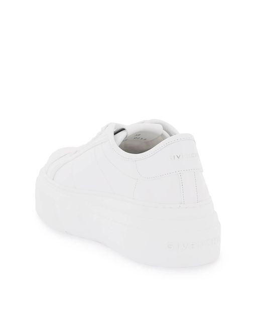 Givenchy White 'city' Sneakers With Platform Sole