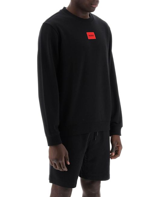 HUGO Black Diragol Light Sweatshirt for men