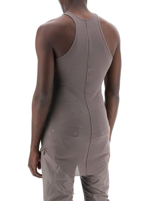 Rick Owens Gray "ribbed Jersey Tank Top With for men