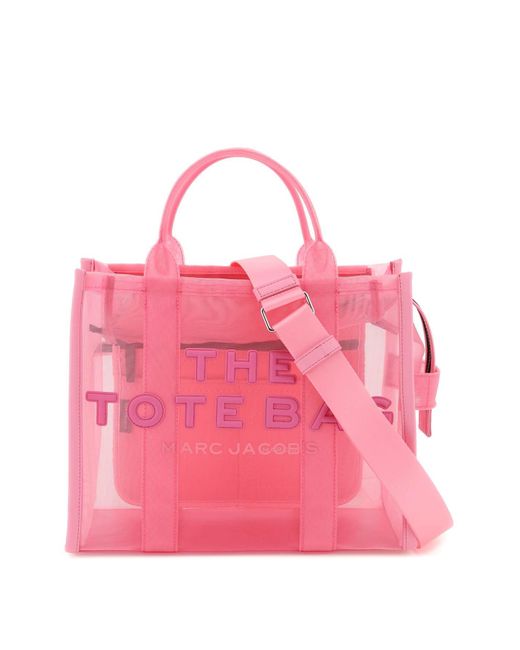 Marc Jacobs Pink 'the Mesh Medium' Tote Bag
