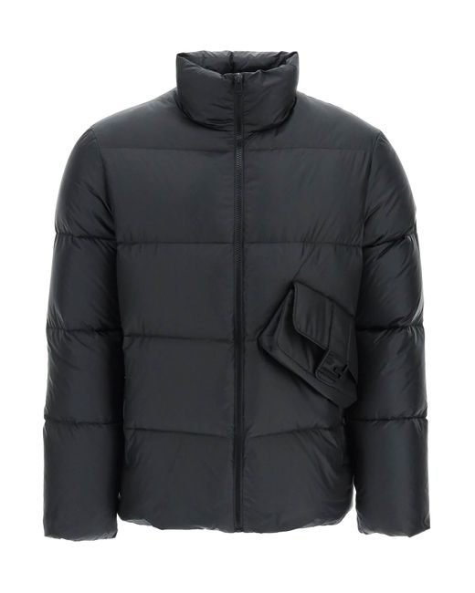 Fendi Black Short Down Jacket With Baguette Pocket for men