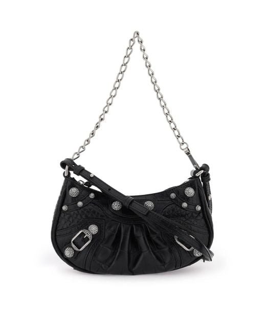 Balenciaga Black Mini Bag Le Cagole With Strass Studs