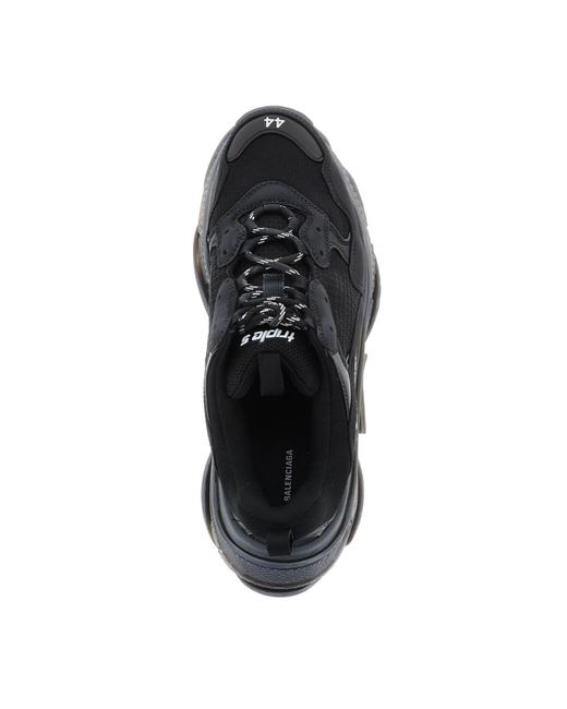 Sneakers 'Triple S Clear Sole' di Balenciaga in Black da Uomo