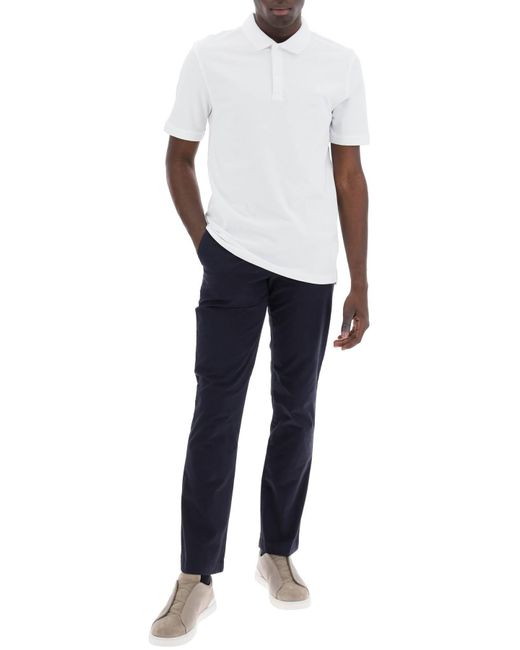 Vilebrequin White Regular Fit Cotton Polo Shirt for men