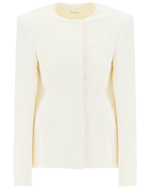 Sportmax White "Tailored And Cocoon-Shaped