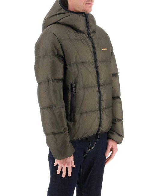 DSquared² Green Ripstop Puffer Jacket for men
