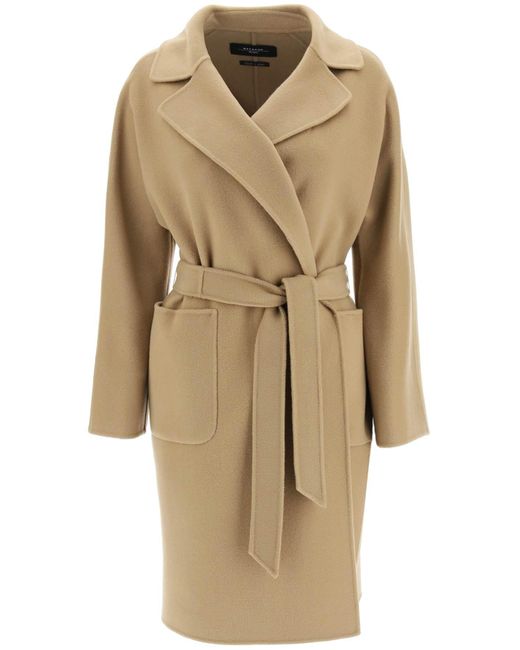 CAPPOTTO ROVO IN LANA di Weekend by Maxmara in Brown