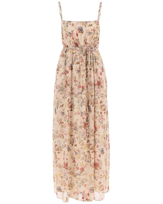 Weekend by Maxmara Natural Maxi Dress From Lebanon With Floral Print