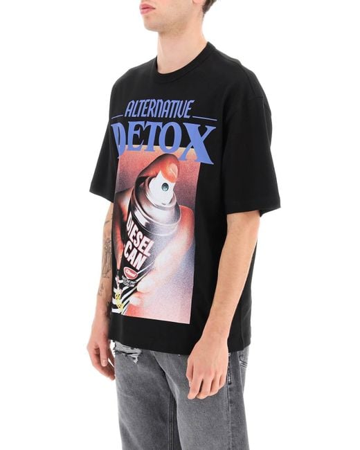 DIESEL Alternative Detox Pure Energy T-shirt in Black for Men | Lyst