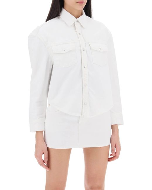 Overshirt Boxy di Wardrobe NYC in White