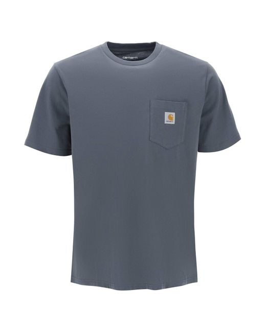 Carhartt Gray T-Shirt With Chest Pocket for men