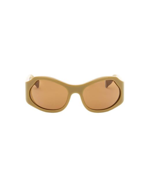Ferragamo Natural Salvatore Oval Sunglasses for men