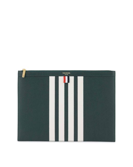 Clutch Porta Documenti 4-Bar di Thom Browne in Black da Uomo