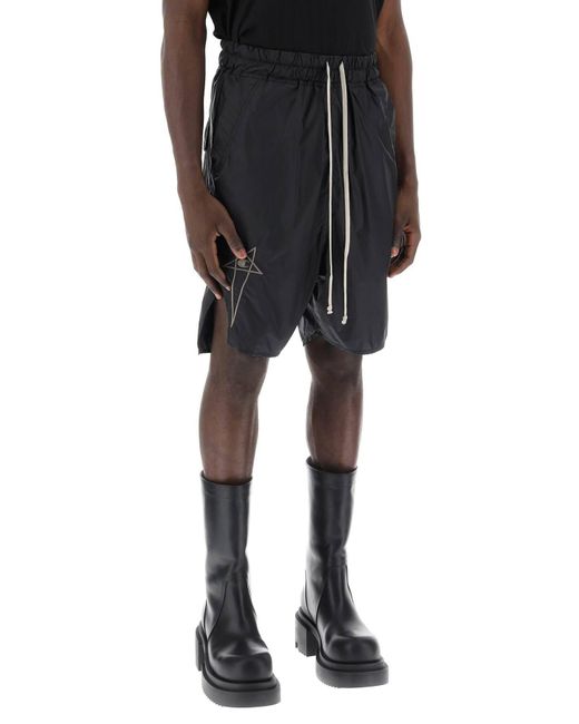 Rick Owens Black "Recycled Nylon Bermuda Beveled Pods By X for men